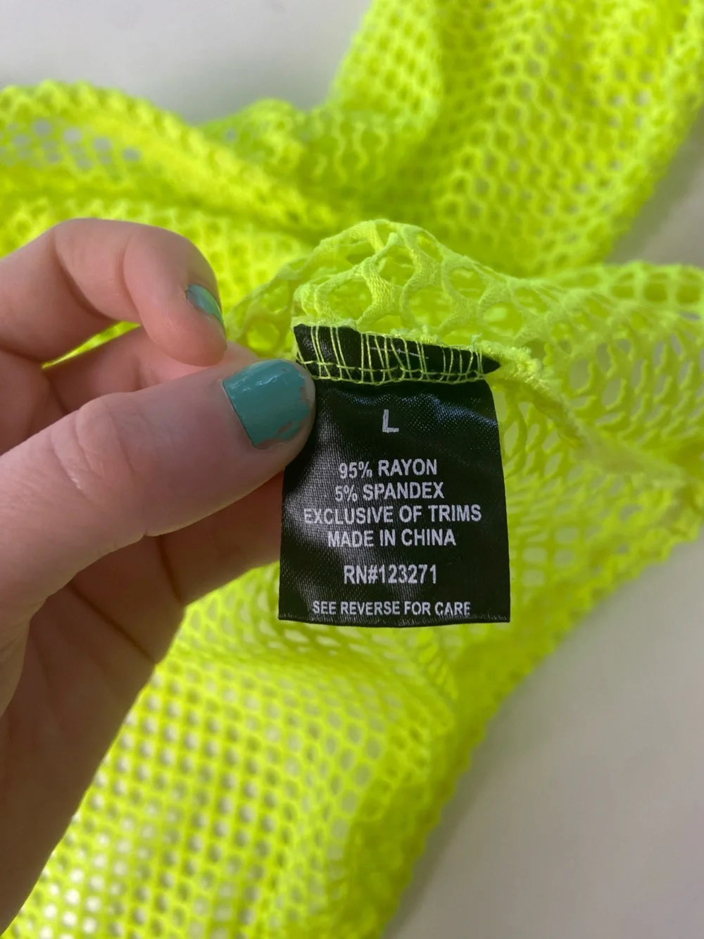 Neon Green Fishnet Hoodie Swimsuit Cover Drawstring, like new, juniors size L